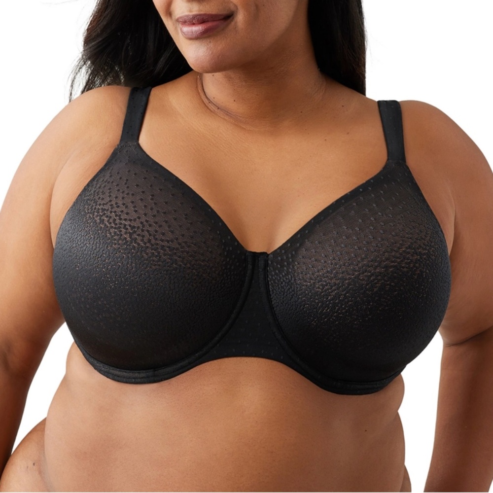 NEW Wacoal Back Appeal Smoothing Support Underwire Bra 855403 Black & Brown BK